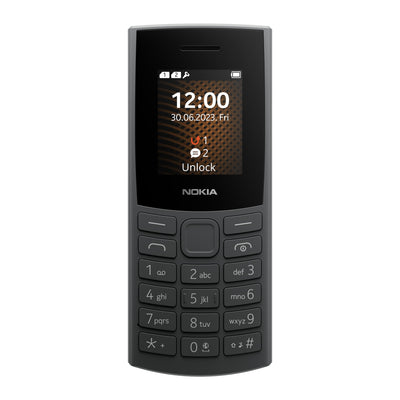 Nokia 105 4G Edition 2023 (Dual-SIM, 1,8" Display, 1450 mAh Akku, 48MB RAM / 128MB ROM, Speicher erweiterbar, 3.5mm Kopfhöreranschluss, FM Radio) Charcoal