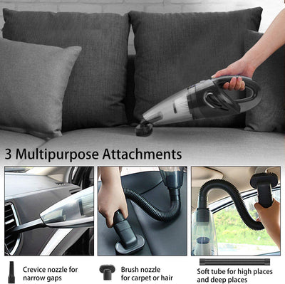 MK.Dull Handstaubsauger, kabelloser wiederaufladbarer Leichter tragbarer Mini-Handstaubsauger mit leistungsstarker zyklonischer Absaugung für nasses trockenes Auto Haustierhaar Home Use