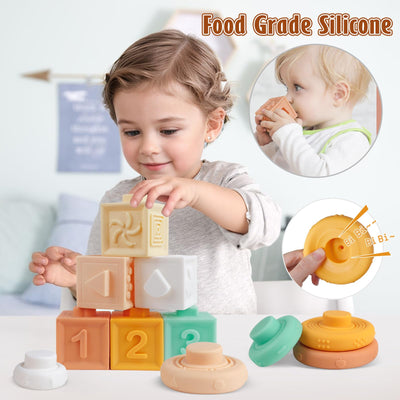 Musikinstrumente für Kinder ab 1-3 Jahre Holz Montessori Instrumente Musikinstrumente Baby 6 bis 12 Monate Percussion-Instrumente Musikspielzeug-Set für Kleinkinde (Natürlich)