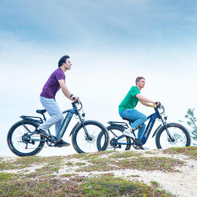 Shengmilo MX05 E Bike Herren Elektrofahrrad 26 Zoll E-Mountainbike Vollfederung E-Bike 48V 17.5Ah Akku 7 Gang Schaltwerk Pedelec Elektrisches Fahrrad mit Fat Tire