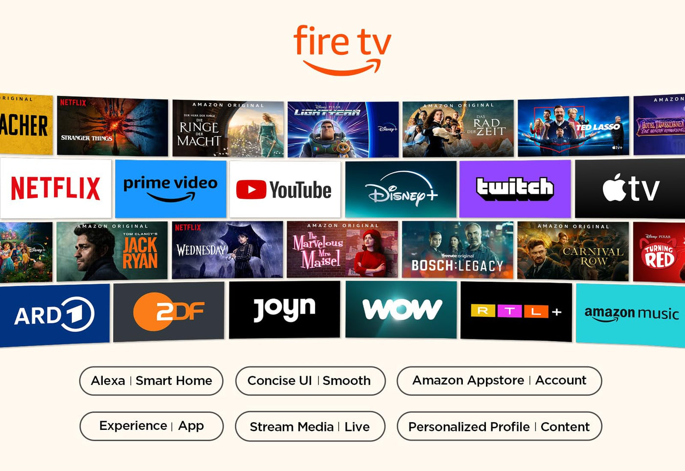 TCL 55PF650 55-Zoll 4K Ultra HD, HDR TV, Smart LED Fire TV (Dolby Vision, Dolby Atmos, DTS, HDR 10, Alexa integriert, Airplay2, Miracast)