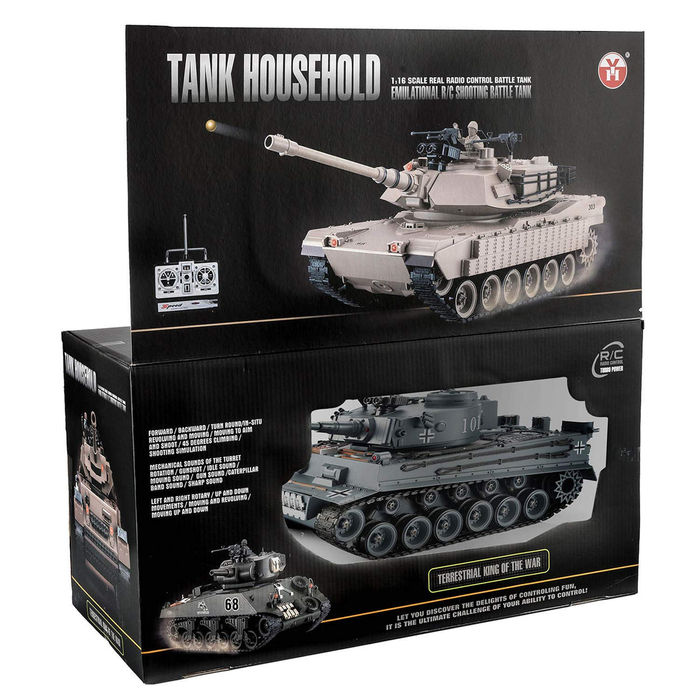 GOODS+GADGETS Ferngesteuerter RC German Tiger I 1:16 Modellbau Panzer 2.4GHz mit Schuss-Funktion, Sound - RTR (Tiger I)