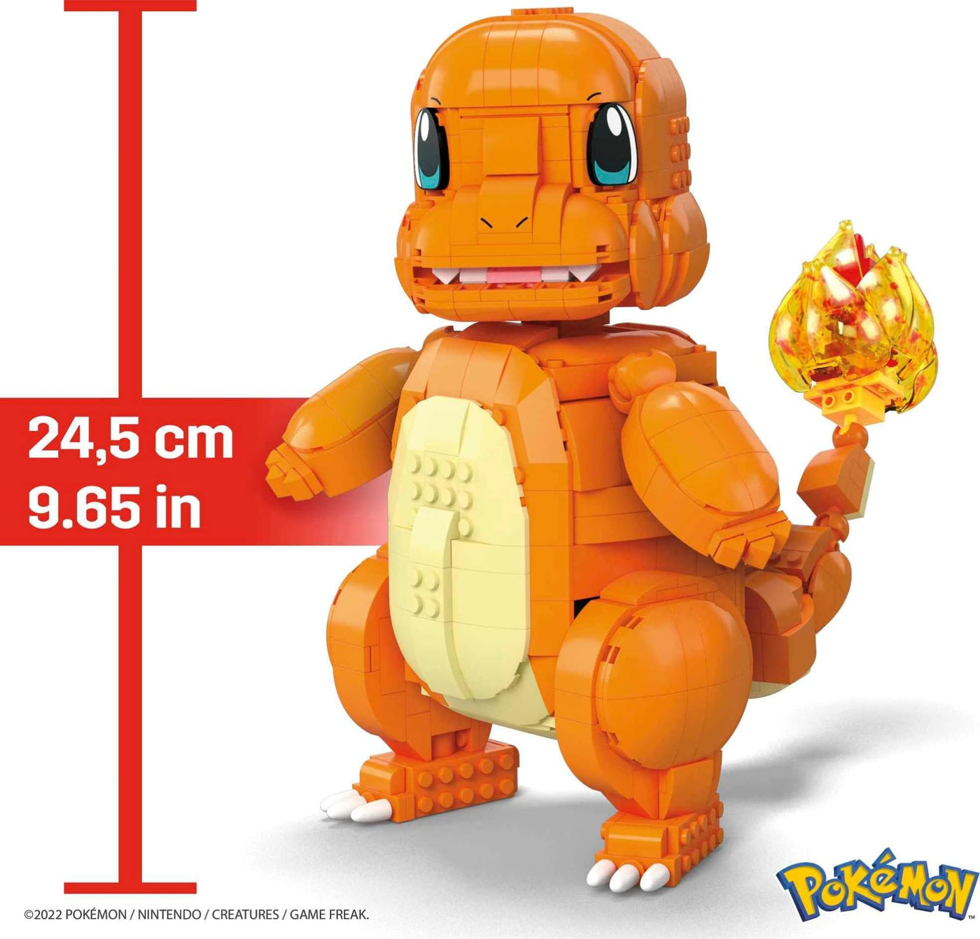Mega Construx HHL13 - Pokémon Jumbo Glumanda Bauset, Spielset mit 750 Bausteinen und beweglichen Gliedmaßen, Spielzeug für Kinder ab 10 Jahren