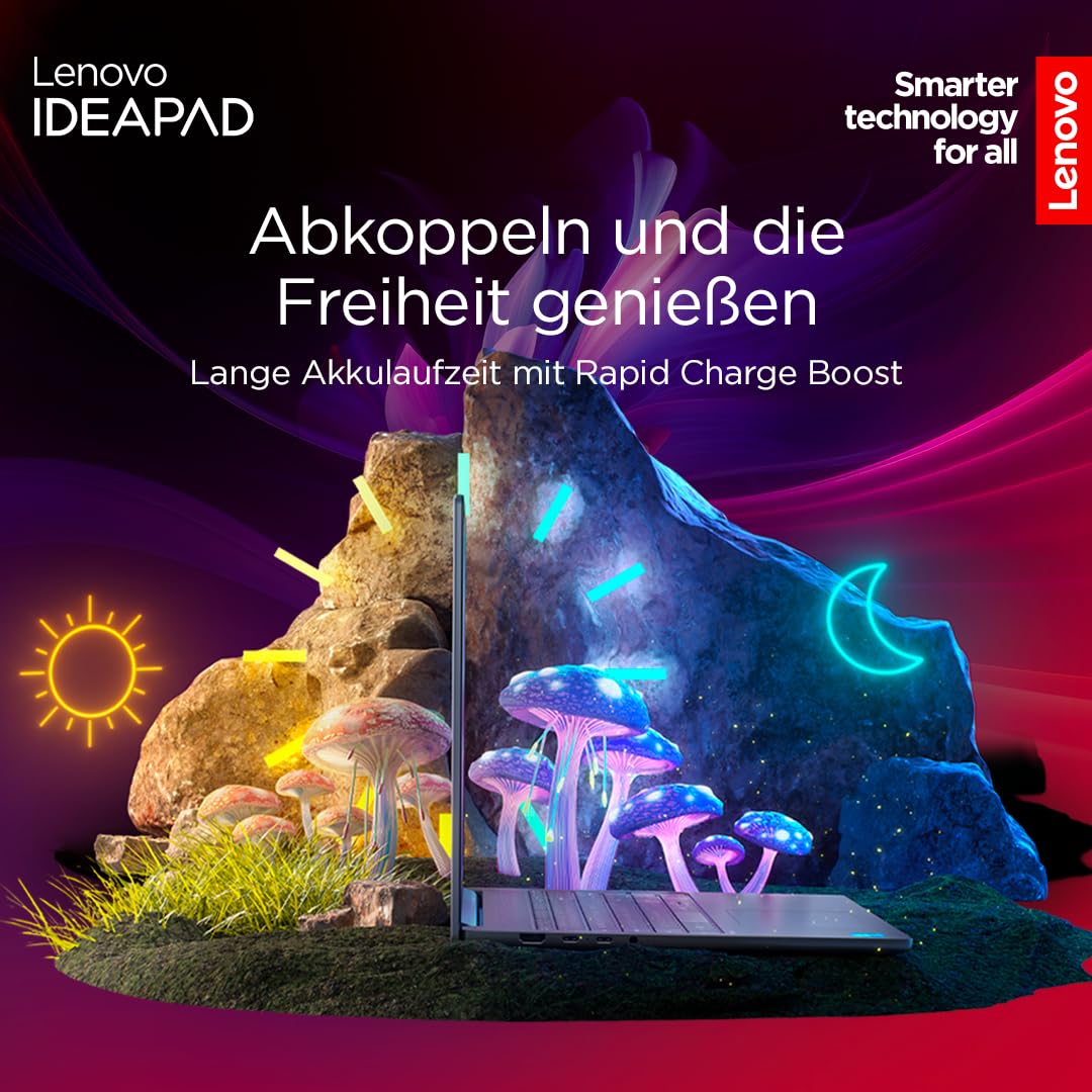 Lenovo IdeaPad Slim 5i Laptop | 14" OLED WUXGA Display | Intel Core i7-13620H | 16GB RAM | 512GB SSD | Intel UHD Grafik | Windows 11 Home | QWERTZ | Luna Grau | 3 Monate Premium Care