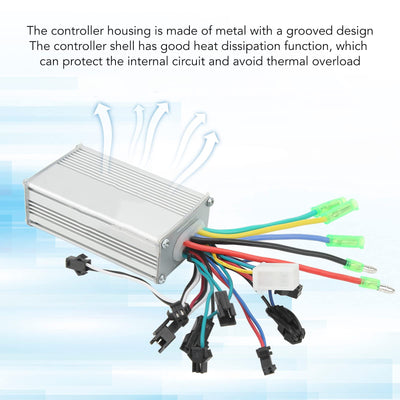 Elektrofahrrad-Controller-Kit, 36V 250W 350W Elektrofahrrad-Brushless-Motor-Controller mit 810LED-Panel Elektrische Fahrräder