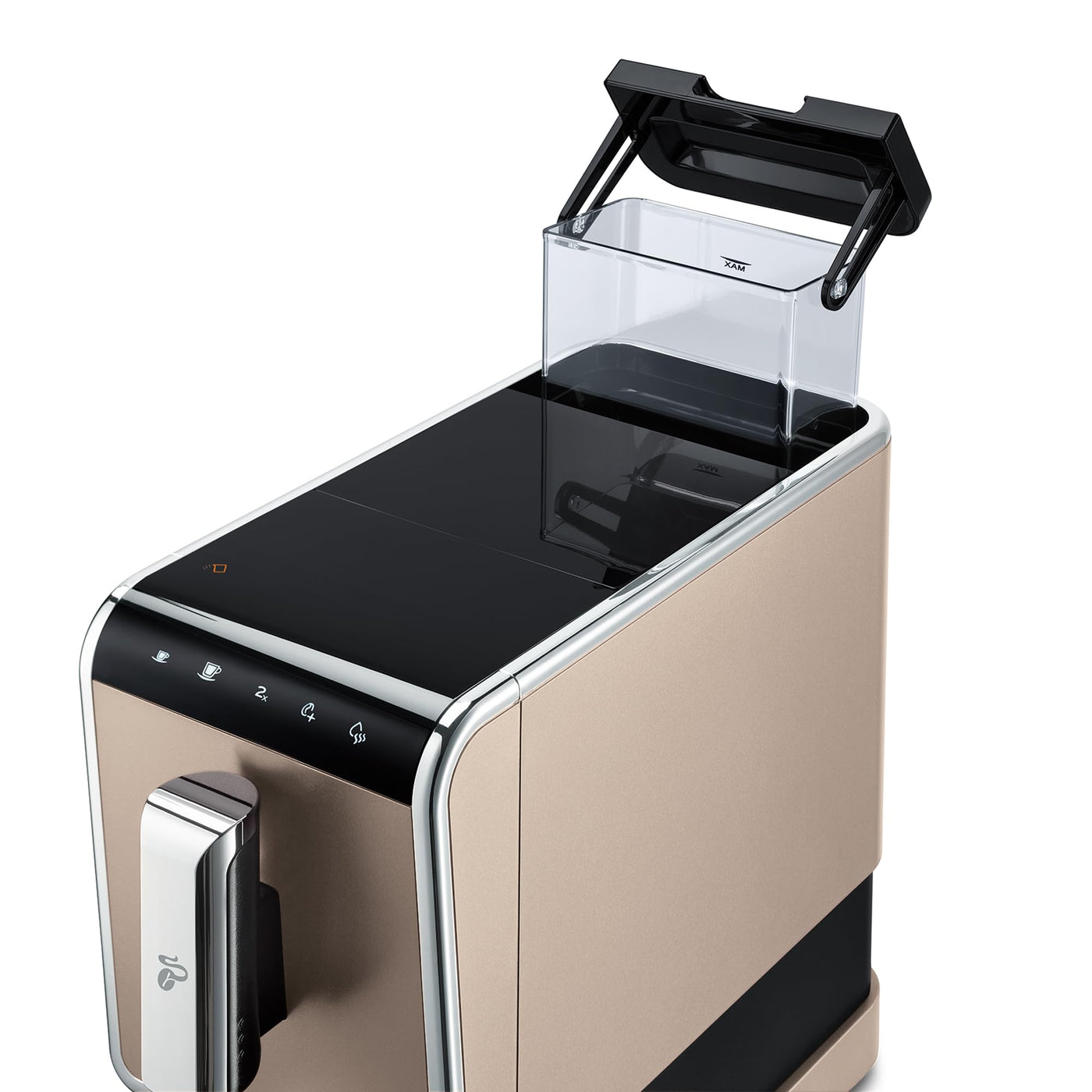Tchibo Kaffeevollautomat Esperto Caffè für Caffè Crema und Espresso, Metallic Sand - INKLUSIVE Kaffeeprobierset GRATIS