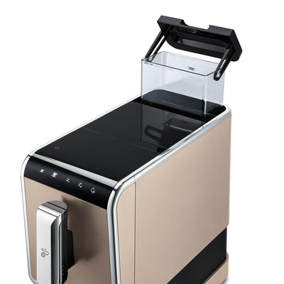 Tchibo Kaffeevollautomat Esperto Caffè für Caffè Crema und Espresso, Metallic Sand - INKLUSIVE Kaffeeprobierset GRATIS