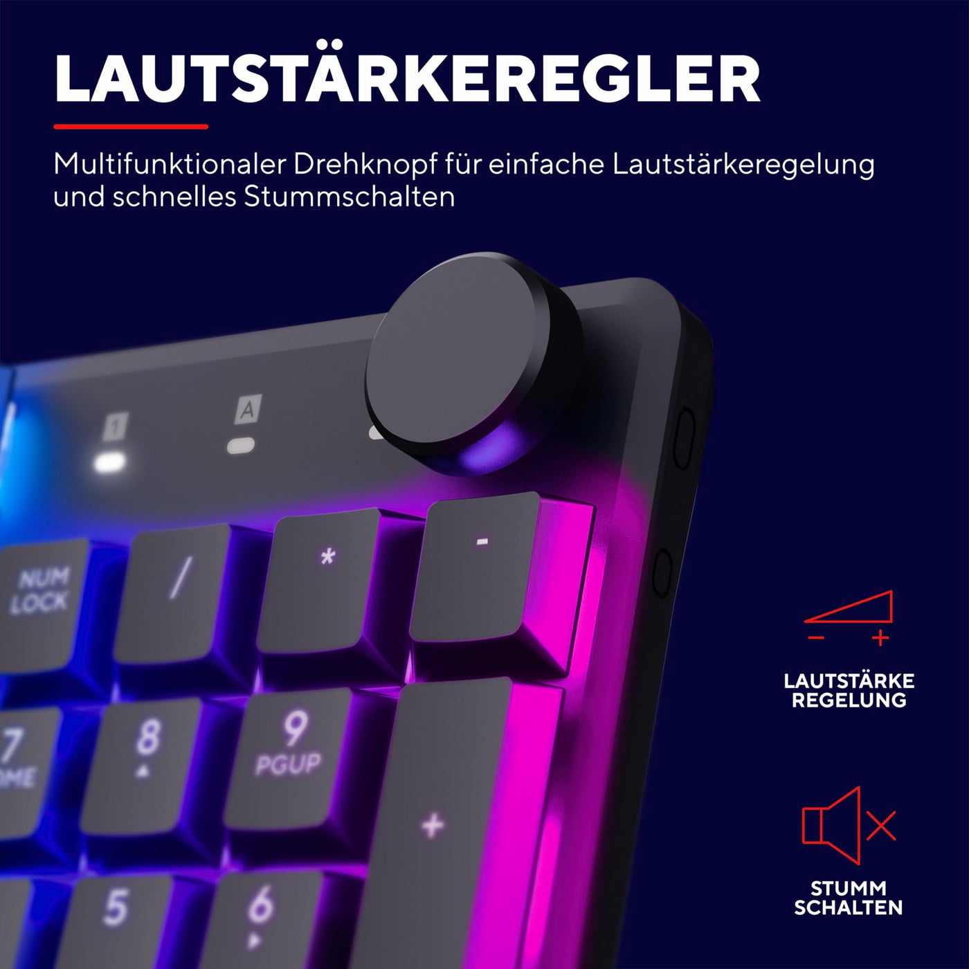 Trust Gaming GXT 866 Torix Mechanische Tastatur Deutsches QWERTZ Layout, Huano-Switches, Flache Tasten, RGB Beleuchtung, Anti-Ghosting N-Key Rollover USB Programmierbare Gaming Tastatur PC Laptop
