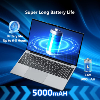 Notebook PC 15,6 Zoll, Notebook 24GB RAM 512GB SSD Prozessor N5095 UHD Grafik, FHD 1920 * 1080 mit WiFi 5/USB 3.0/Ziffernblock/Tastatur mit Hintergrundbeleuchtung/Touch ID Laptop