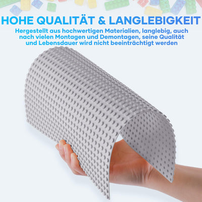 Mlikero 10 Klassische Grundplatten Bauplatte für Bausteine, 25*25cm Bauplatten kompatibel mit Allen großen Marken und Bausteine Spieltisch, Classic Platten Set Geeignet für Bauherren ab 3 Jahren, Grau