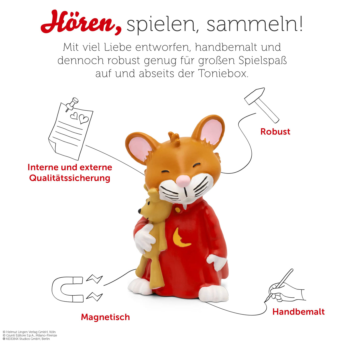 tonies Hörfiguren Bundle für Toniebox, 3 x Leo Lausemaus Figur mit jeweils 4 spannenden Abenteuern für Kinder ab 3 Jahren