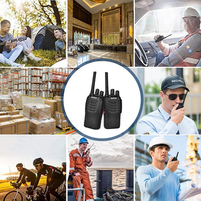 Walkie Talkie BAOFENG Langstrecken mit Headset,Professionelle PMR-Funkgeräte Reichweite 1-5 km,16 Kanäle Walkie Talkies,Sprechfunkgerät mit LED Taschenlampe (2 Stück)