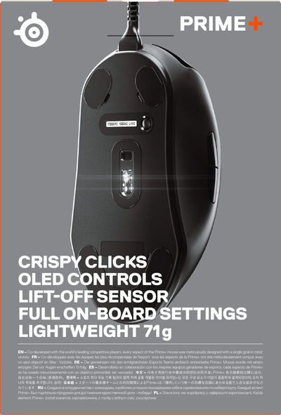 SteelSeries Prime+ - Esports Leistung Gaming-Maus - TrueMove Pro+ Optical Sensor mit 18.000 CPI - Magnetisch-optische Schalter