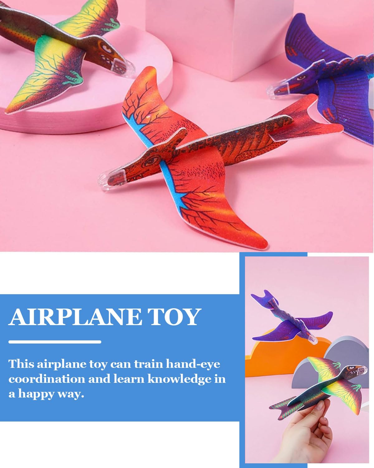 MOPZIJA 4PCS styropor flugzeuge für kinder，Styropor Flugzeuge Kinder Styroporflieger Flieger - flugzeug spielzeug，flugzeug kinder，Wurfgleiter, Flugzeug Segelflugzeug Kinder, Flugzeug Spielzeug