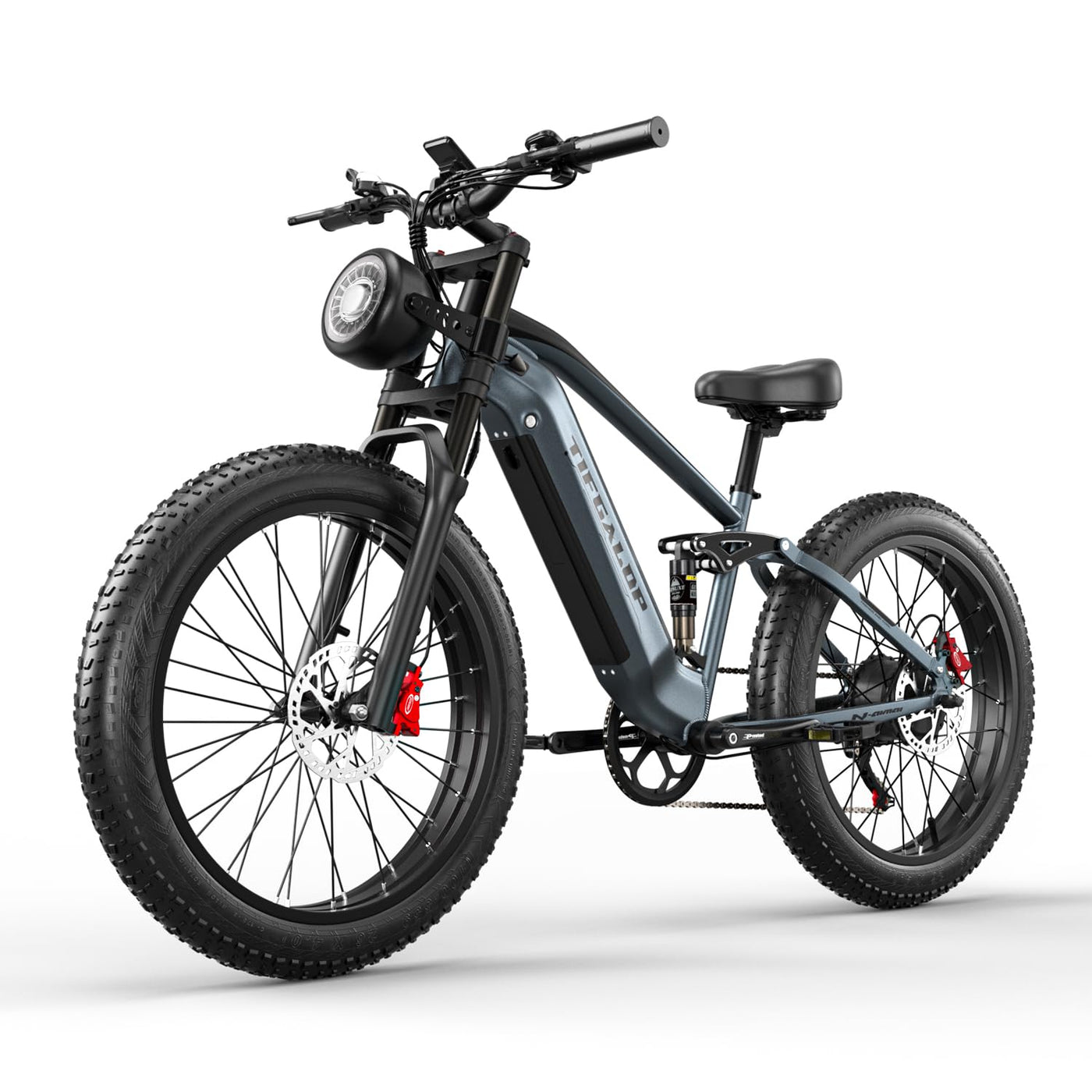 tifgalop Elektrofahrrad für Erwachsene, bürstenloser Hochfrequenzmotor, Doppel-Amortisierung, herausnehmbarer 48V18AH-Akku, maximale Reichweite 45-90 km, 26-Zoll-Mountainbike
