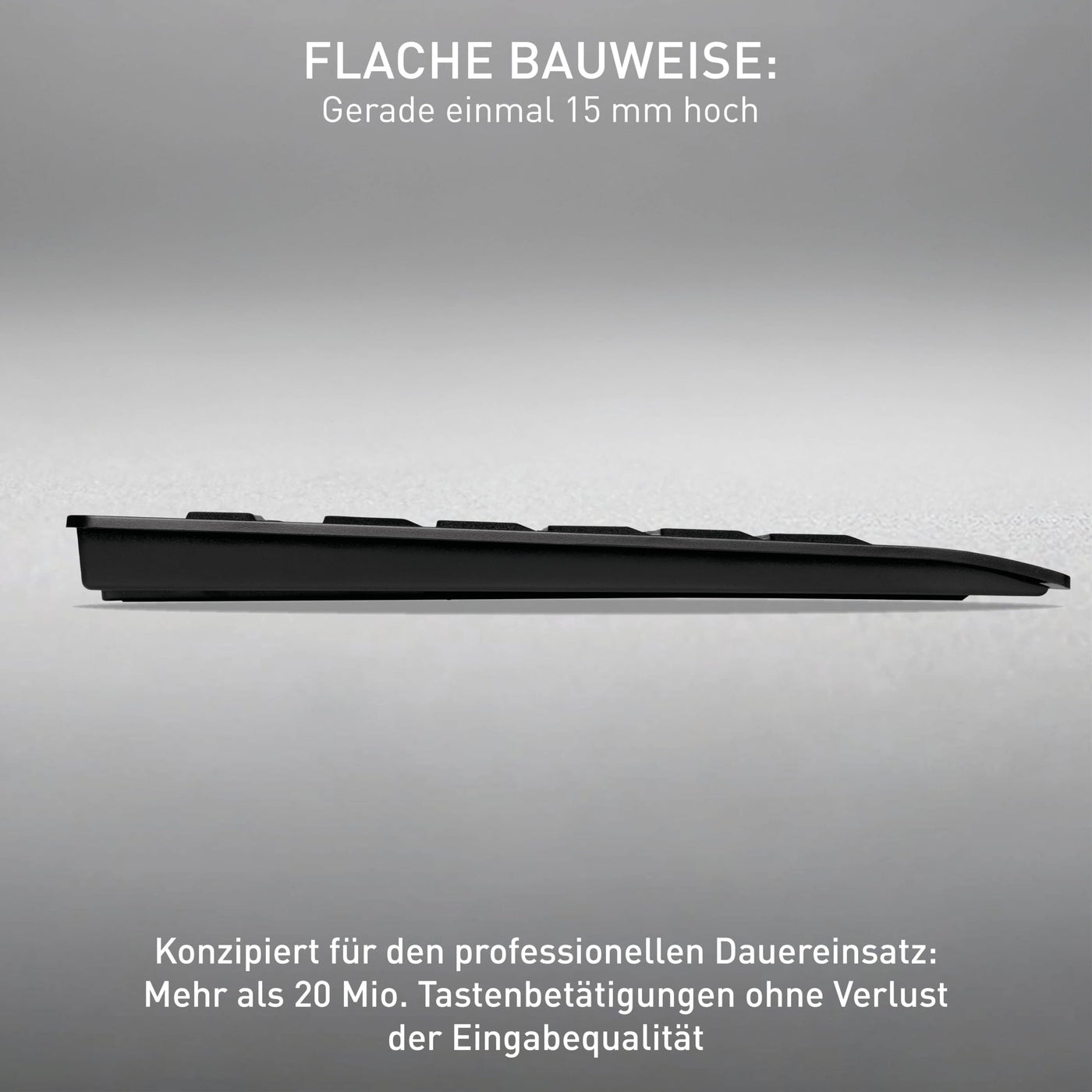 CHERRY B.UNLIMITED 3.0, Kabelloses Tastatur- und Maus-Set, UK-Layout (QWERTY), 2,4 GHz Funk, Dauerhaft Abriebfeste Tasten, Wiederaufladbar, Schwarz