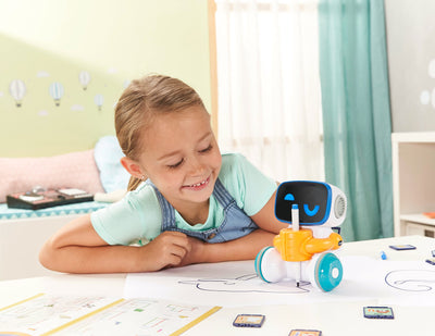 Vtech Codi, der clevere Mal-Roboter – Interaktiver Freund, der Sich von allein bewegt und mit dem Stift in Seiner Hand zeichnet – Für Kinder von 4-8 Jahren