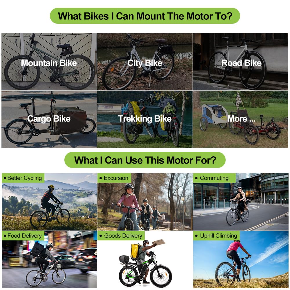 BAFANG 48V 500W Mittelmotor – BBS02B Mittelmotor-Kit mit optionalem Akku und LCD-Display für 68-73 mm Tretlager, 8fun BBS02 G340 Elektrofahrrad-Umrüstkit, DIY E-Bike-Kit mit CAN-Protokoll