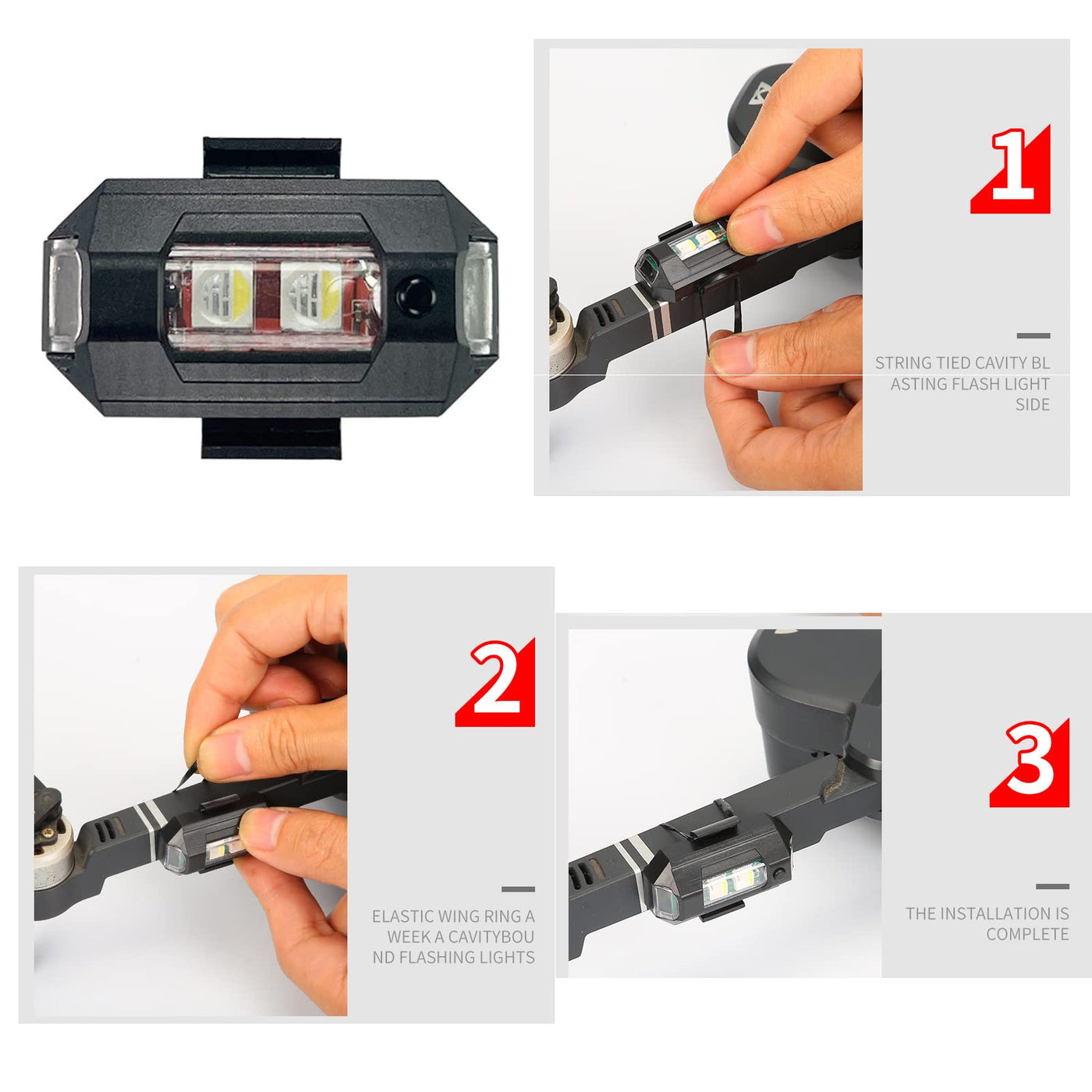 4 Stück Strobe Drone Light 7 Farben Led Aircraft Strobe Lights USB-Aufladung Mini-Drohnen-Blitzlichter Strobe Drone Light LED für Drohne Licht Blitzlicht