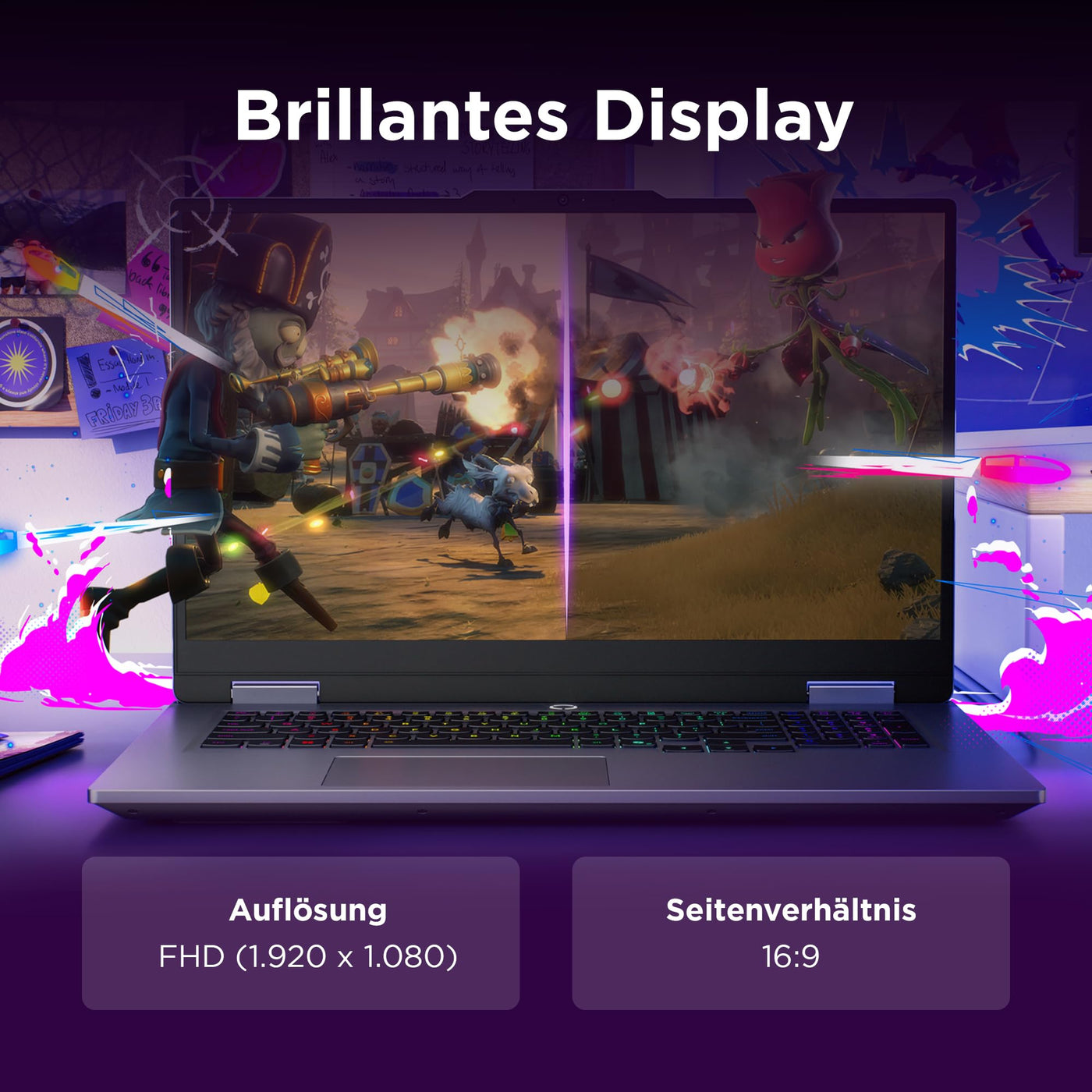 Lenovo LOQ Gaming AI Laptop | 17.3" Full HD 165Hz Display | NVIDIA GeForce RTX 5070 | Intel Core i7-14700HX | 16GB RAM | 1TB SSD | Win11 | QWERTZ | 24-Zonen-RGB-Tastatur | Grau | 3 Monate GamePass
