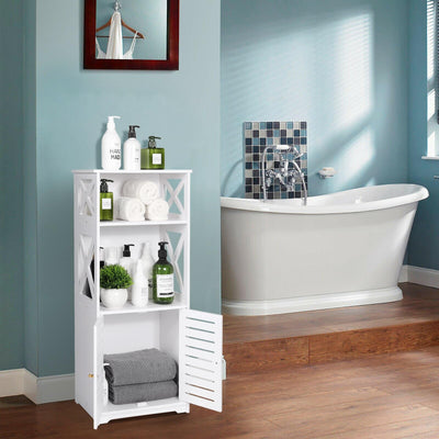 Tiasott Badezimmer-Boden-Aufbewahrungsschrank, Badezimmer-Aufbewahrung, Möbel, Heim-Organizer, Regal, Regal, Regal, wasserdicht, Badezimmerschrank, freistehender Schrank mit Regal, Eckschrank, 30 x 22