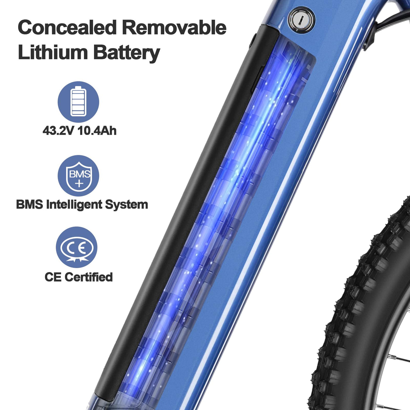 Varstrom E-Bike MTB Hexagon Boost 3.0, 29" Elektrofahrrad für Damen und Herren, 250W Mittelmotor 100N·m, 43,2V 10.4Ah 449Wh Akku, Blau