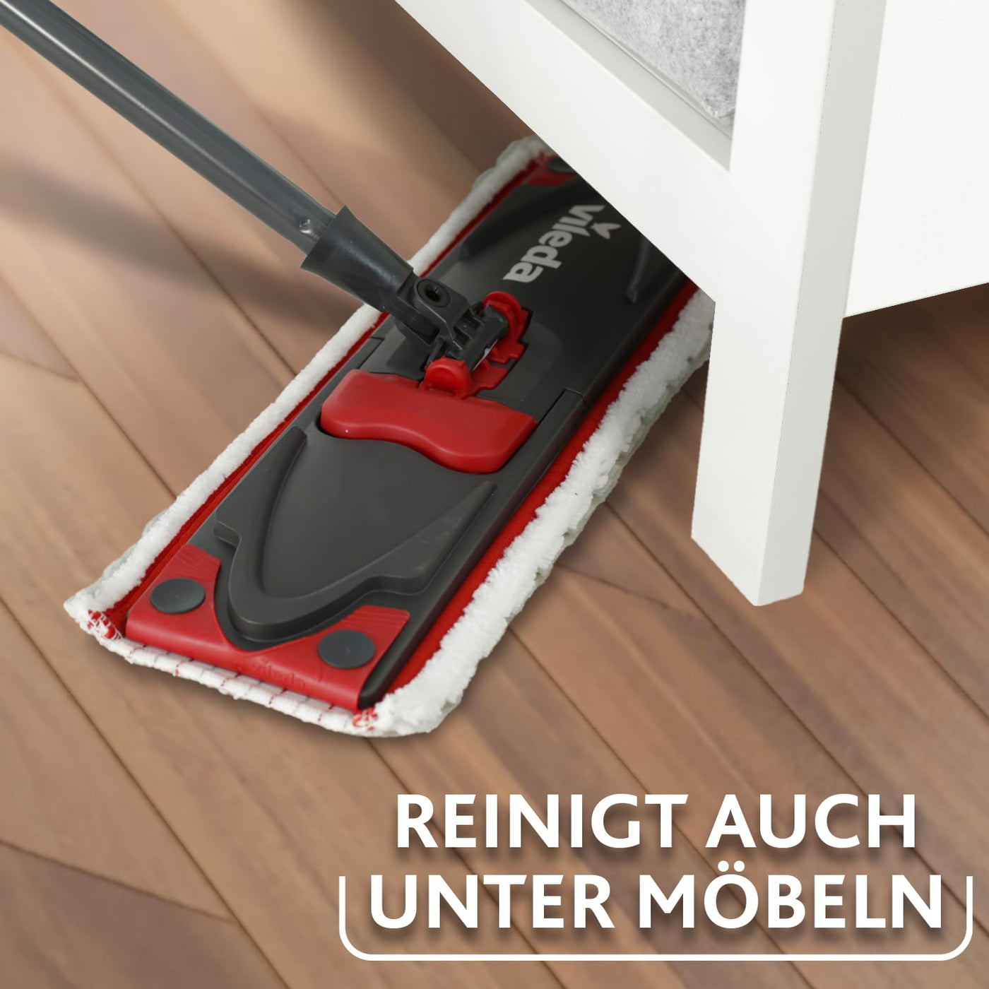 Vileda Ultramax Turbo 2in1 Bodenwischer Komplett Set, Wischmopp mit Teleskopstiel, Mikrofaserbezug und Eimer mit Powerschleuder, für alle Hartböden, Stiellänge 75-130cm, Eco-Verpackung