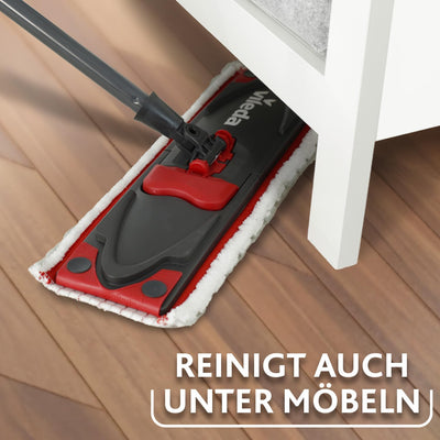 Vileda Ultramax Turbo 2in1 Bodenwischer Komplett Set, Wischmopp mit Teleskopstiel, Mikrofaserbezug und Eimer mit Powerschleuder, für alle Hartböden, Stiellänge 75-130cm, Eco-Verpackung