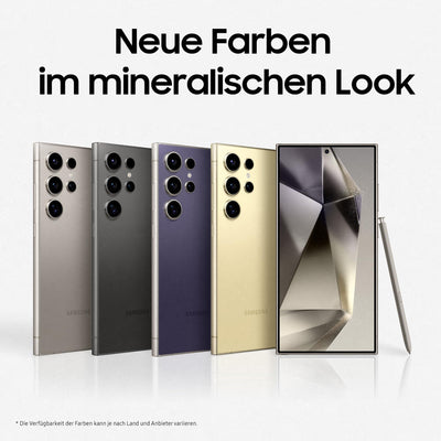 Samsung Galaxy S24 Ultra AI Smartphone, Android-Handy ohne Vertrag, 12GB RAM/512GB Speicher, 200-MP-Kamera, S Pen, Lange Akkulaufzeit, Titanium Gray, 3 Jahre Herstellergarantie