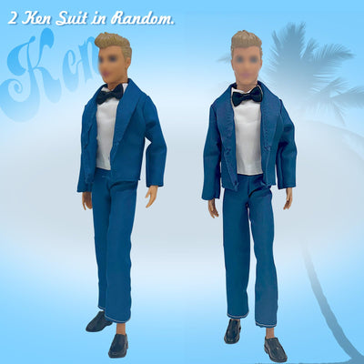 12 Kleidung und Zubehör Kompatibel mit Ken = 2 Sets Anzug + 2 Kurze Ärmel + 2 Shorts + 2 Badehose + 4 Schuhe, für 12 Zoll Jungen Puppen in Zufallsauswahl