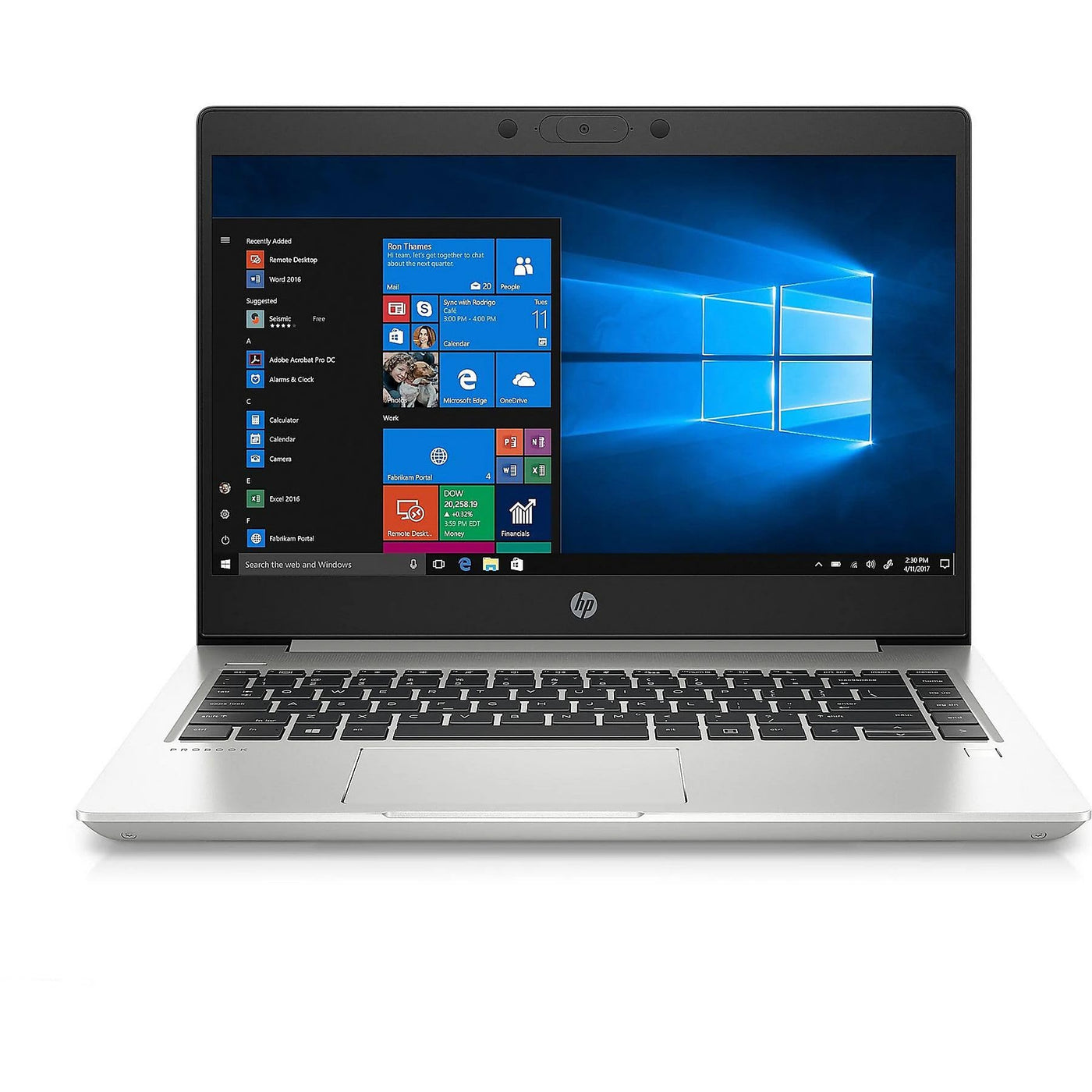 HP ProBook 440 G6 14" FHD Display, Intel Core i5 8265U, 4 x 3.90 GHz, 16 GB RAM, 512 GB SSD, Intel UHD Grafik, Silber, Norton 360, Windows 11