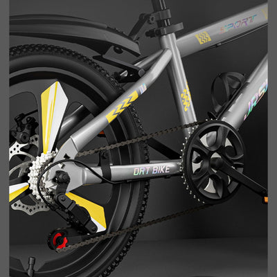 Mountainbike 24 Zoll 7 Gang Doppelscheibenbremse Carbonstahlrahmen Geeignet für Jungen und Mädchen Mit Einer Körpergröße Von 130 bis 175 cm A,22 inches