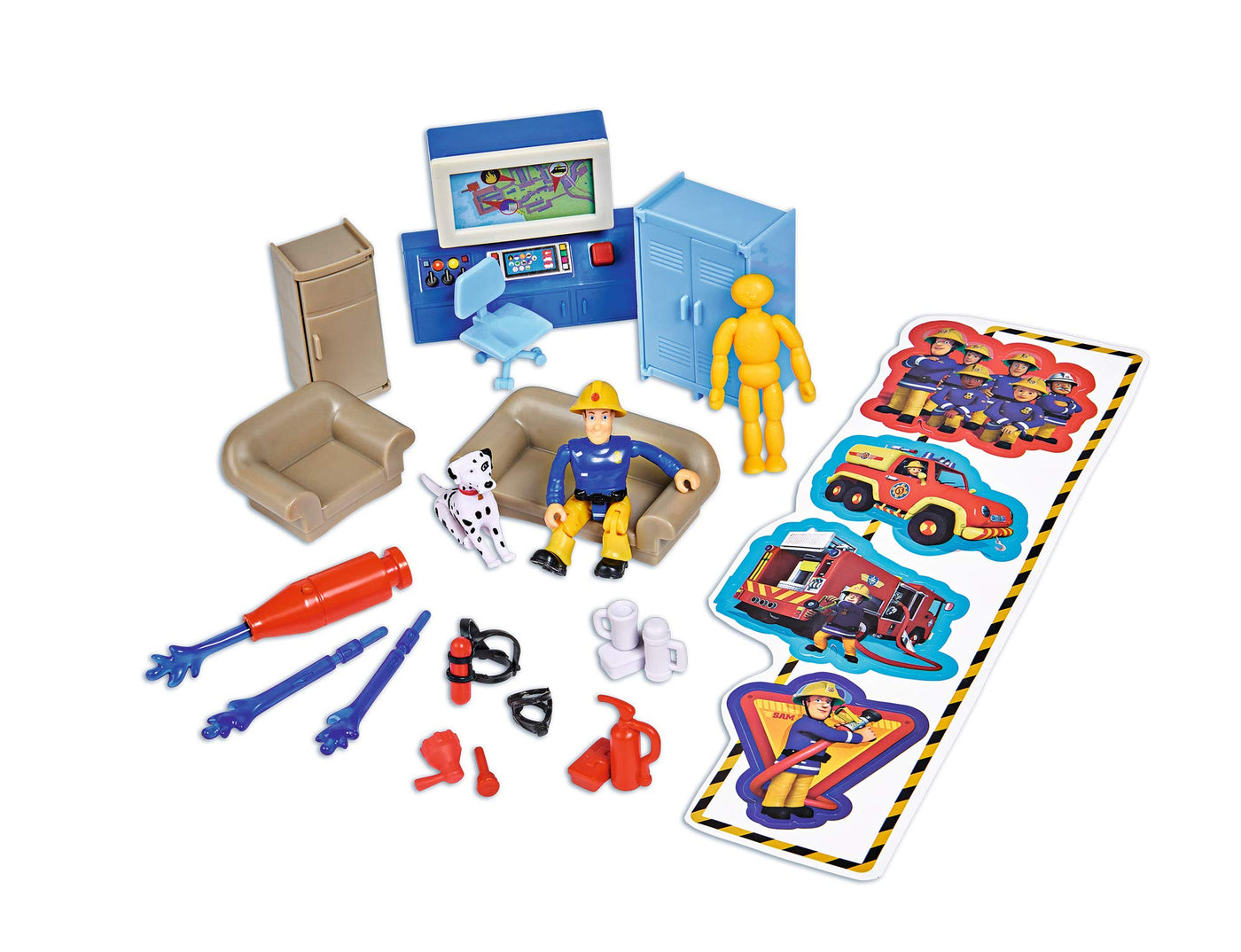 Simba 109252577 - Feuerwehrmann Sam Mega Feuerwehrstation XXL große Feuerwehrwache inklusive Sam Spielfigur, mit Licht, Sound und Funkgerät, für Kinder ab 3 Jahren[Exklusiv bei Amazon]