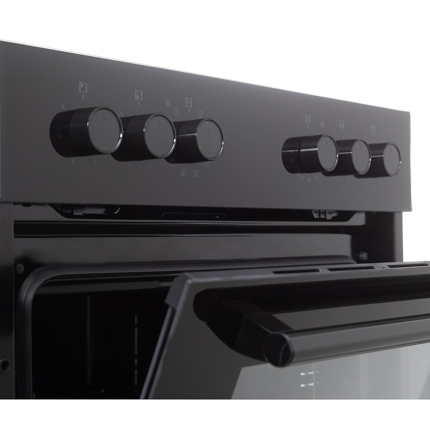 Telefunken ECH65A-B2 Einbauherd-Set | Elektro-Herd-Kochfeld-Kombination | Backofen mit Grill und Umluft | Rahmenloses Glaskeramik-Kochfeld mit 4 Zonen | 65 Liter | 60 cm | Edelstahl