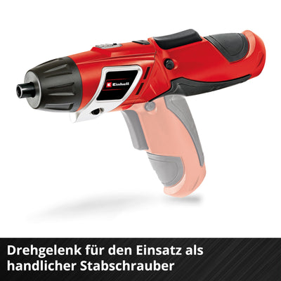 Einhell Akkuschrauber TC-SD 3,6 Li (3,6V, 1300 mAh, 3 Nm Drehmoment, Drehgelenk im Handgriff, LED-Licht, Softgriff, Ladekontrollleuchte, inkl. 6 Bits)