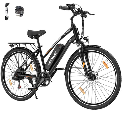 HITWAY E Bike 28 Zoll, Elektrofahrrad Pedelec für Damen und Herren, E-Fahrrad mit 36V 12Ah/13Ah Wechselakku, 250W Motor, 7 Gang Schaltung,StVZO Citybike Electric Bike Ebike Reichweite bis zu 35-90km