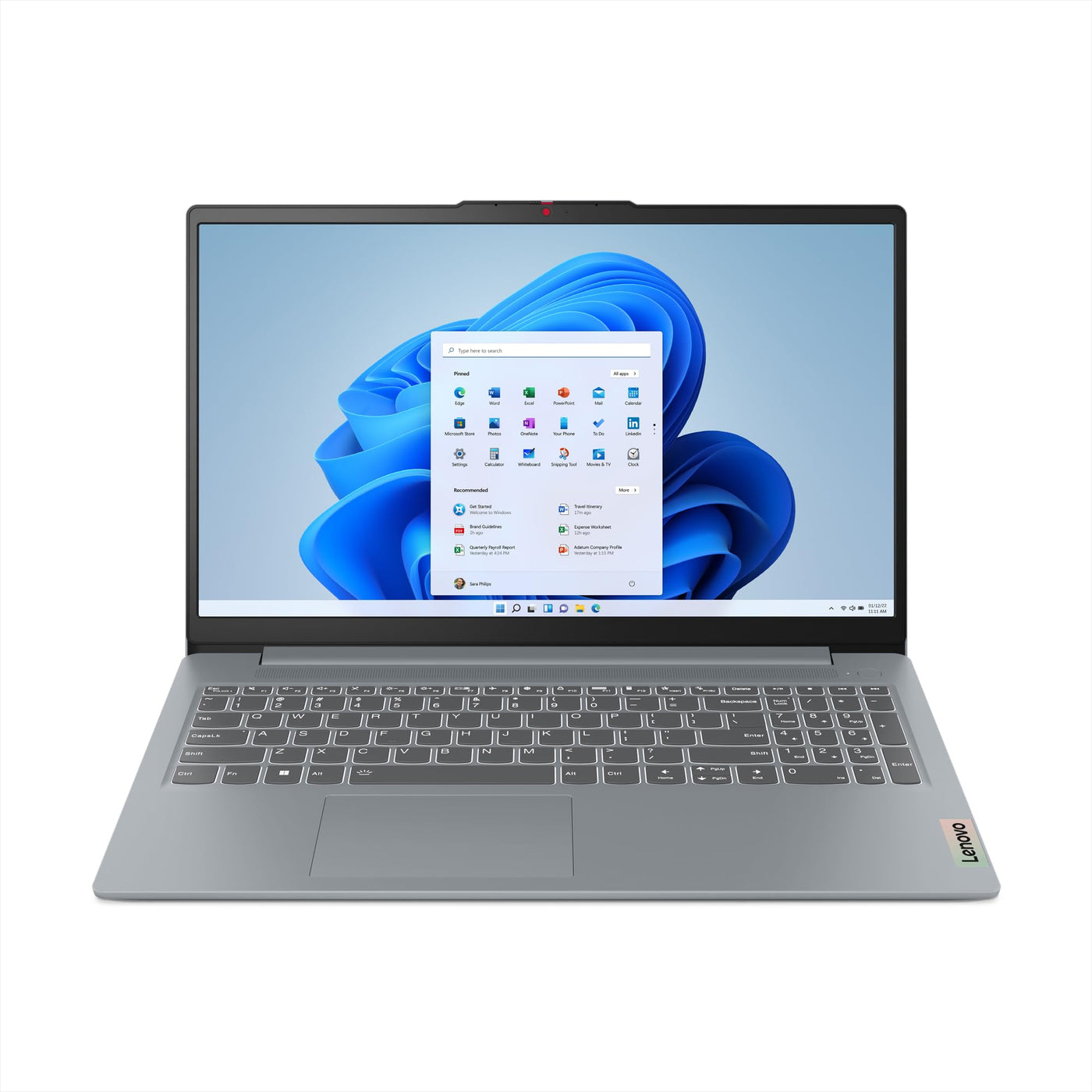 Lenovo IdeaPad Slim 3 Laptop | 15,6" Full HD Display | AMD Ryzen 7 7730U | 16GB RAM | 1TB SSD | AMD Radeon Grafik | Windows 11 Home | grau | QWERTZ | 3 Monate Premium Care