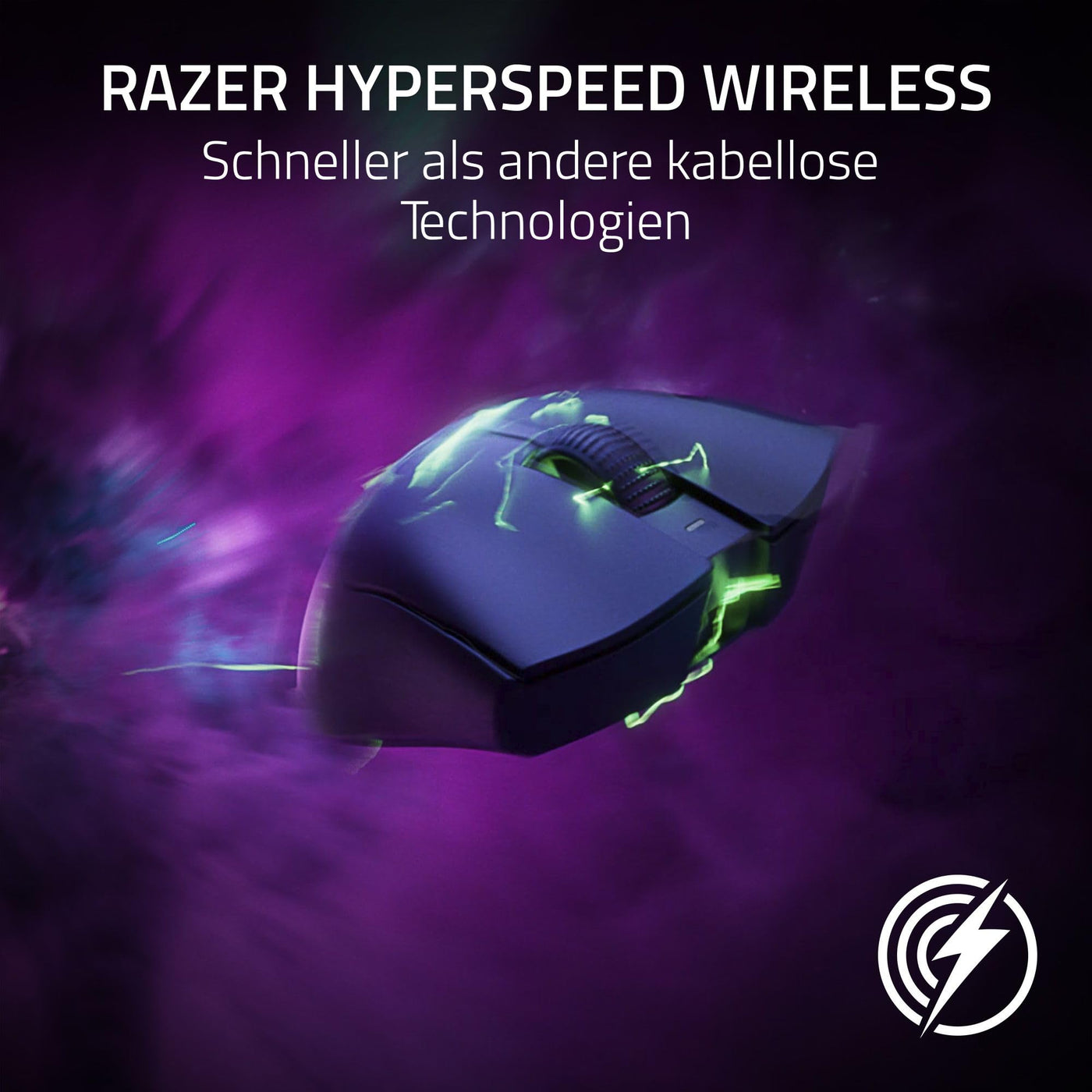 Razer DeathAdder V3 Pro + HyperPolling Wireless-Adapter - Ultra leichte E-Sport-Maus mit echten 8K Hz kabelloser Abtastrate (63 gr, Optischer Focus Pro 30K, Optische Switches 3. Gen) Schwarz