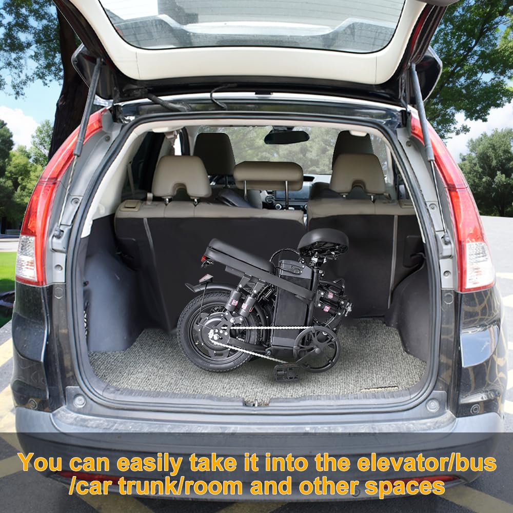 DEEPOWER Klappbares Elektrofahrrad, Elektrofahrrad, 48V 30Ah herausnehmbarer Akku, 90-135 KM PAS Meilenzahl, 250W Motor, Doppelscheibenbremsen, Citybike für Erwachsene (30Ah)