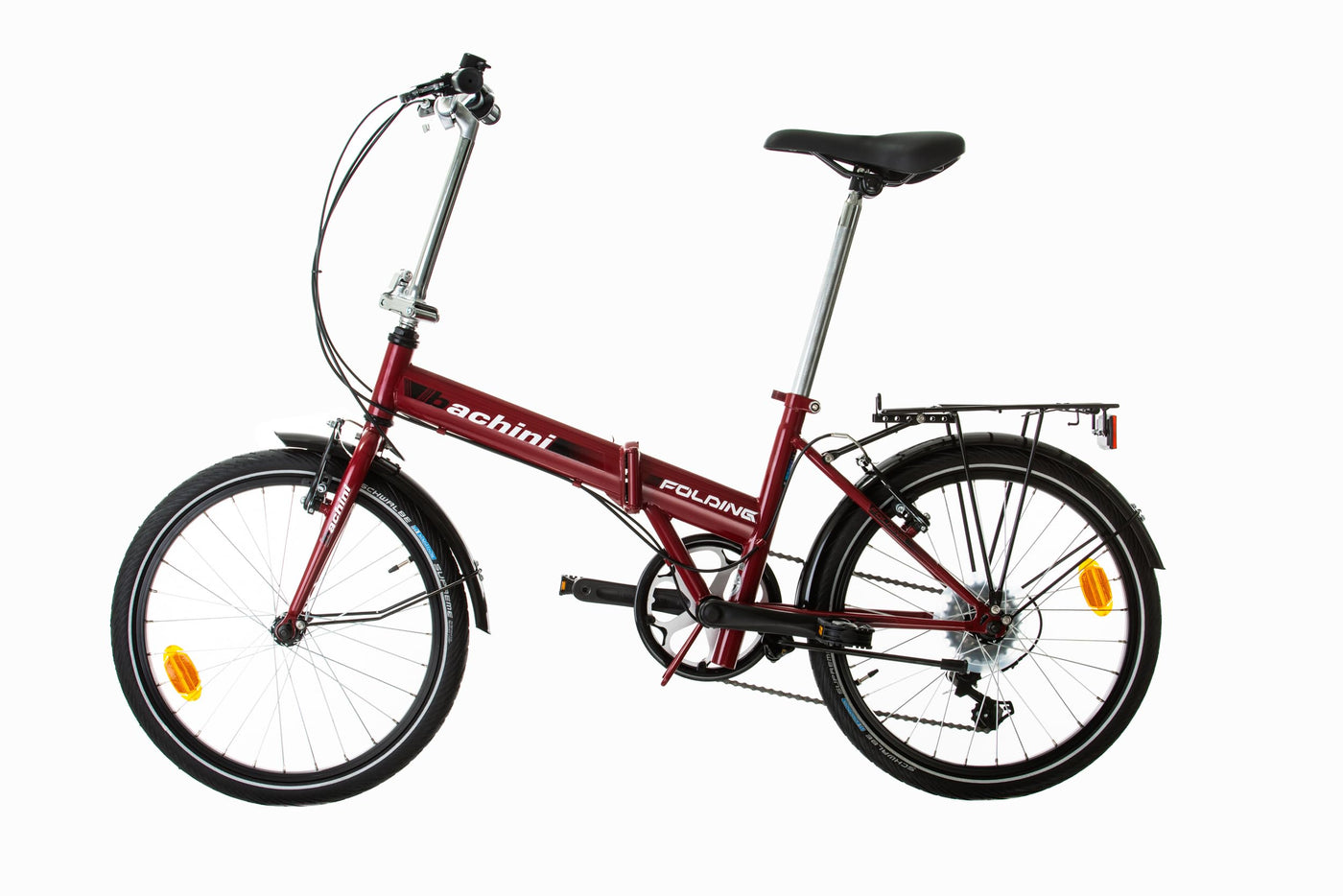 Multibrand PROBIKE Folding 20 Zoll Klapprad, Faltrad, Shimano 6 Gang, Herren-Fahrrad & Jungen-Fahrrad, Schutzbleche, geeignet ab 155 cm - 185 cm (Rot-Weiss)