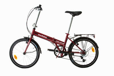 Multibrand PROBIKE Folding 20 Zoll Klapprad, Faltrad, Shimano 6 Gang, Herren-Fahrrad & Jungen-Fahrrad, Schutzbleche, geeignet ab 155 cm - 185 cm (Rot-Weiss)