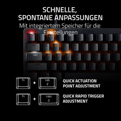 Razer Huntsman Mini (Analog Switch) - Kompakte 60% Gaming Tastatur (Analoge Switches, Doubleshot PBT-Tastenkappen, Abnehmbares USB-C Kabel) QWERTZ DE-Layout | Schwarz