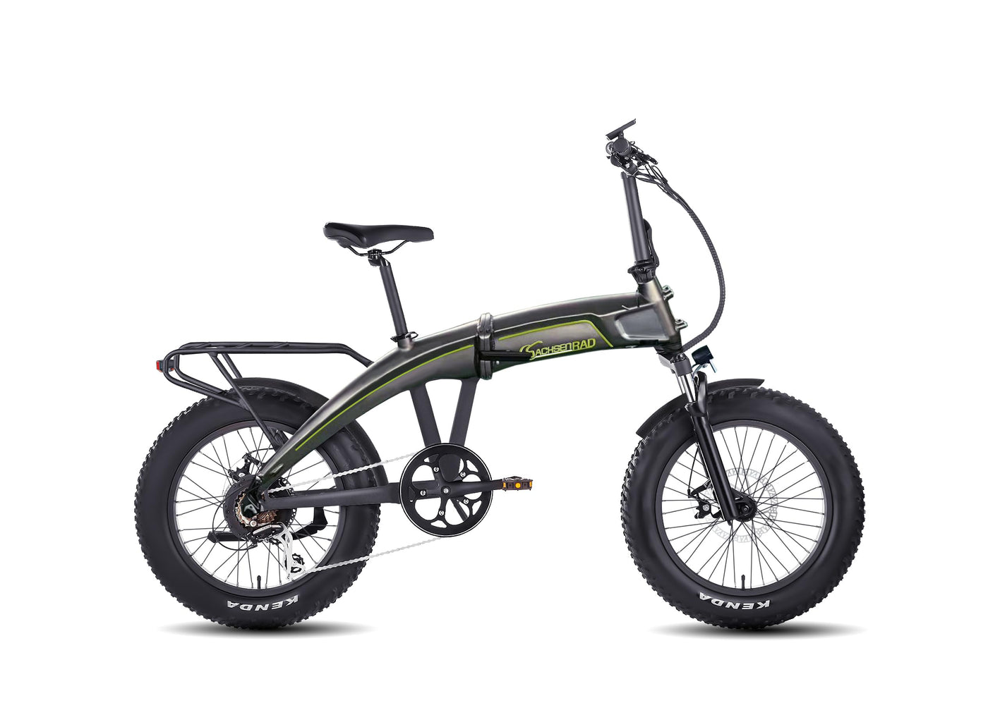 SachsenRAD E-Folding Bike Klapprad F6 Safari 20 Zoll Fatbike StVZO | 85N.M Bafang Geländemotor | Interne Kabelführung | Hochwertige Eloxierung | Ebike Elektrofahrräder Klappbar Pedelec e-Fatbike