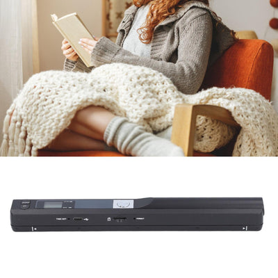 Mobiler Scanner, Tragbarer 8,27 Zoll Handscanner Dokumentenscanner für Unternehmen, Fotos, Bilder, Quittungen, Bücher, Fotoscanner für A4 Dokumente, JPG/PDF Format, BIS zu 900 DPI (Schwarz)