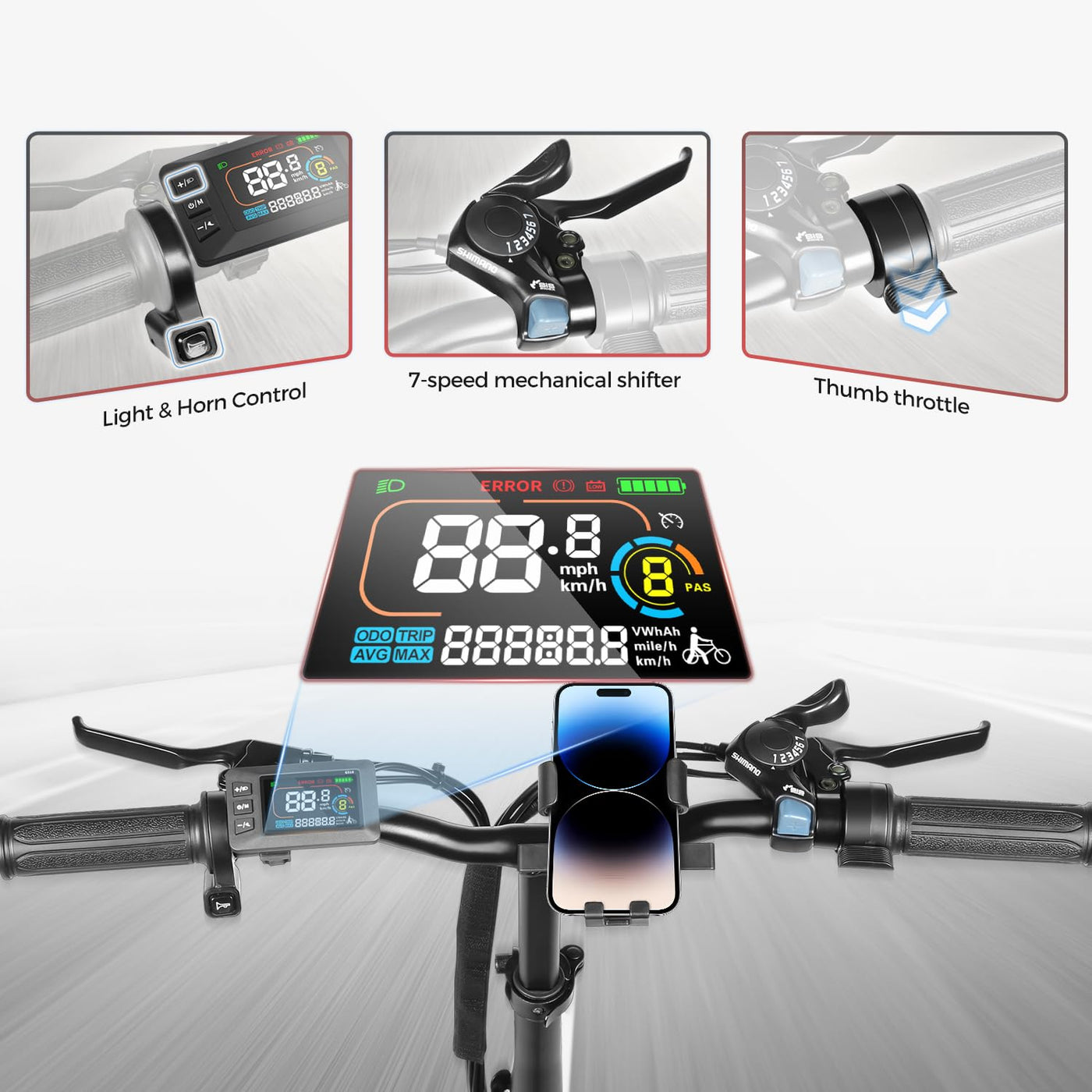 SAMEBIKE Klapprad E-Bike, 20 Zoll Elektrofahrrad with 36V/12Ah Abnehmbarem Akku Hydraulische Bremse, für Erwachsene, Herren Damen