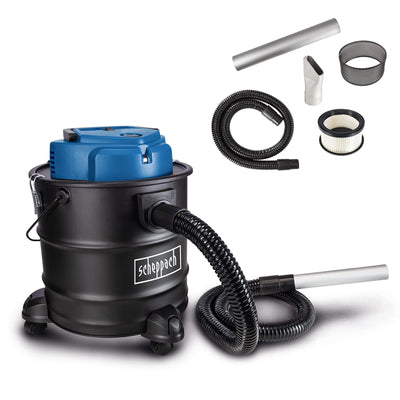Scheppach AVC20 Aschesauger für Kamin - mit Filterreinigungsfunktion Ruß Staubsauger Kaminsauger Aschestaubsauger Kaminstaubsauger - für Grill Ofen | 20L Metallbehälter | 1200W Leistung