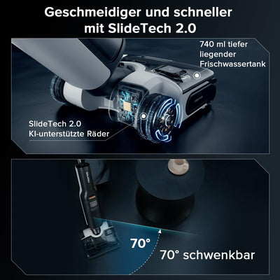 roborock F25 ACE Combo 5-in-1 kabelloser Staubsauger, 20.000 Pa Absaugleistung, für nasse und trockene Verschmutzungen, mit Selbstreinigung und -trocknung.