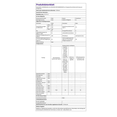 Stillstern Gefrierschrank C (73L) 4-Sterne-Gefrierfach -18°C, geringer Energieverbrauch, 3 Fächer, stufenlos regelbare Temperatur, wechselbarer Türanschlag, Gefrierschrank Klein, Tiefkühlschrank