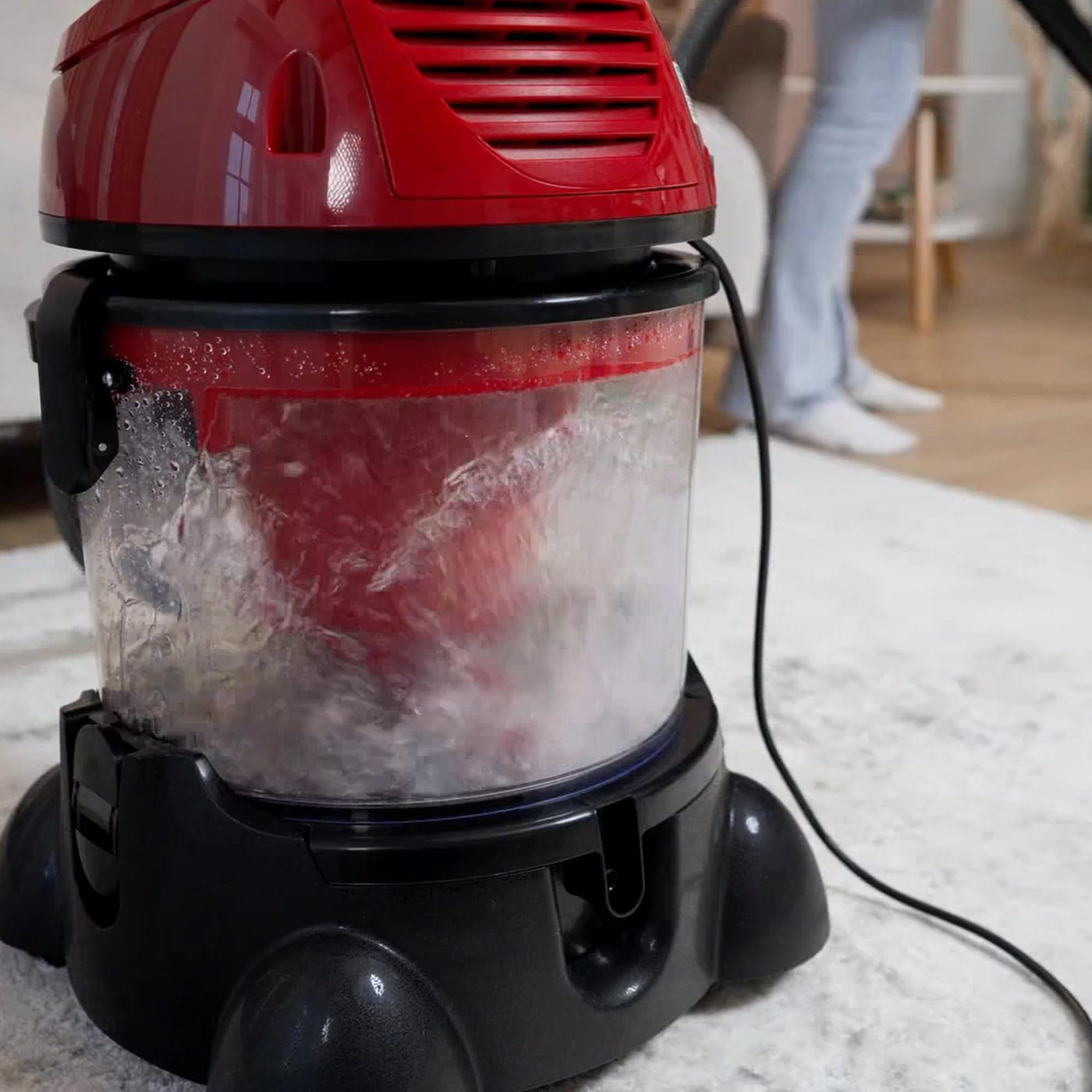 briebe Vira Waschsauger Staubsauger Polsterreiniger für Auto, Haustierflecken-Reiniger, Ideal für Teppiche, Sofas, Matratzen, Nass-/Trockensauger, Tanks: 4,5L Sauberes Wasser / 10L Abfall, VC1112