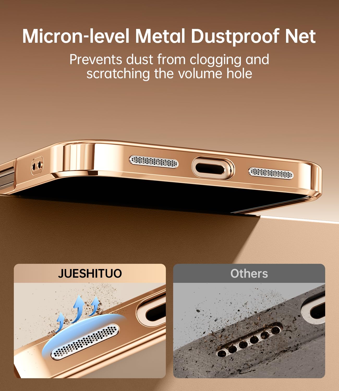 JUESHITUO 3 in 1 Hülle für iPhone 16 Pro,1 Handyhülle mit 2 Stück Schutzfolie, [Militärstandard] [TOP N56 Starke Magnete] Stoßfest Kratzfest Magsafe Case mit Kameraschutz, Titan Wüstensand
